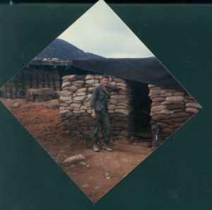 Vietnam soldier by bunker